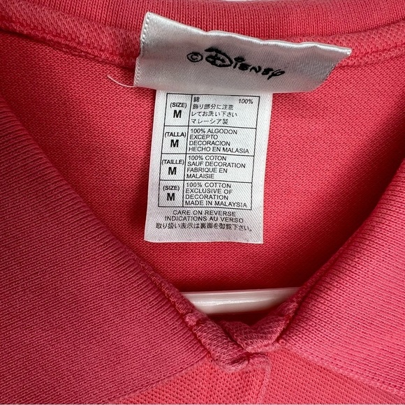 Women “Mickey Mouse Polo Shirt” by Walt Disney World Pink Sz Med *Flaws, Read* - Picture 7 of 12
